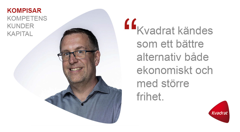 Mathias Svensson, ny systemutvecklare i Kvadrat Jönköping. 
